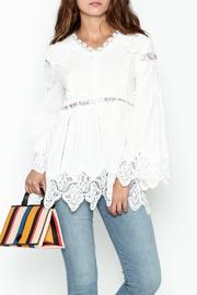  White Lace Accent Top