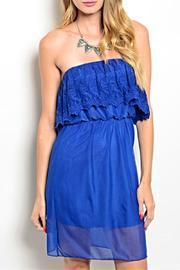  Royal Strapless Dress
