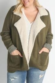  Plus Green Sweater-jacket
