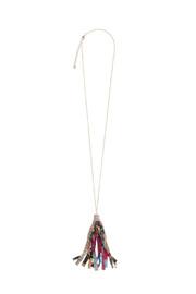 India Necklace W Fabric Tassel