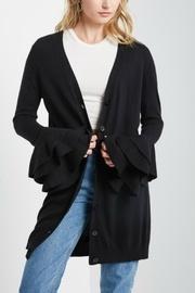 Ruffle Bell-sleeve Cardigan