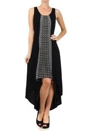  Fabric-block Maxi Dress