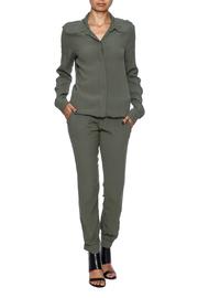  Long Sleeve Crepe Jumpsuit