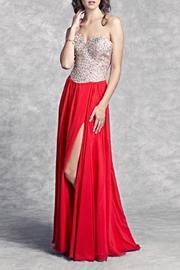  Lattice Patterned Bodice Gown
