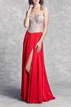  Lattice Patterned Bodice Gown