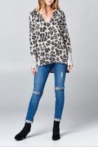  Leopard Printed Hoodie-pullover