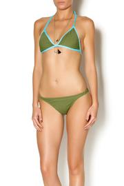  Olive Green Triangle Top