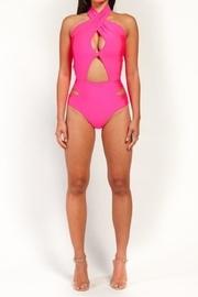  Pink Cutout Swimsuit