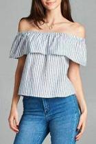  Off The Shoulder Crop Top