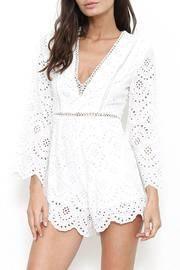 Eyelet Scallop Romper