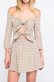  Cutout Check Dress