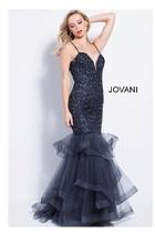  Charcoal Embellished Gown