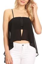  Chiffon Crop Top