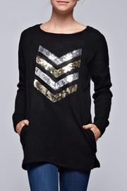  Black Chevron Top