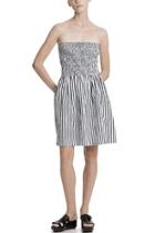  Stripped Ruched Dress