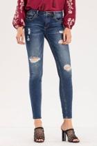  Destructed Mid-rise Skinny Jeans