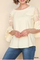  Ruffled Slub Top