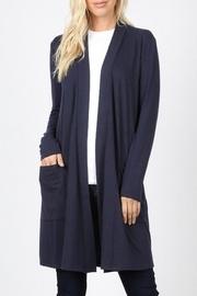  Navy Slouchy-pocket Cardigan