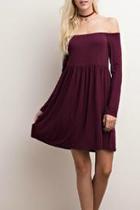  Off Shoulder Knit Dress