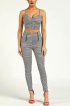  Checker Crop Top