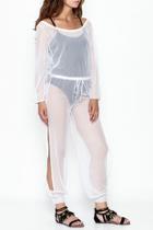  Mesh Coverup Jumpsuit
