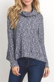  Navy Marled Top