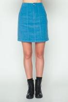  Stone Blue Corduroy Skirt