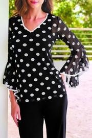  Polka-dot Bell-sleeved Blouse
