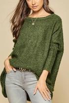  Oversized Off-shoulder Sweater