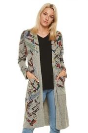  Abstract Duster Cardigan