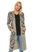  Abstract Duster Cardigan