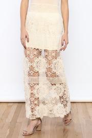  Cream Crochet Maxi Skirt