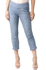  Printed Raw-hem Capri