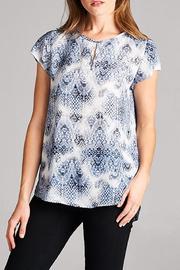  Blue Patterned Top
