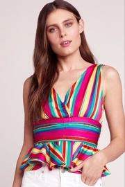  Rainbow Peplum Top