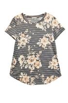  Gray Floral Top