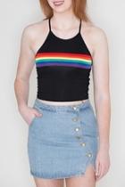  Rainbow Crop Top