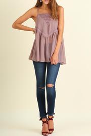  Strapless Mauve Top
