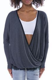  Faux Wrap Sweater