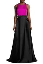  Fuchsia And Black Gown