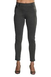  Charcoal Pull-on Jegging With Leather Side Stripe