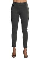  Charcoal Pull-on Jegging With Leather Side Stripe