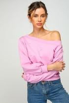  Off-the-shoulder Pearl Sweater