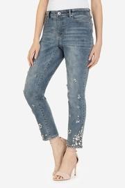 Rhinestone Flower Jeans
