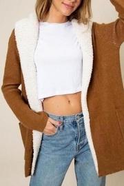  Hooded Fleece Cardigan-coat