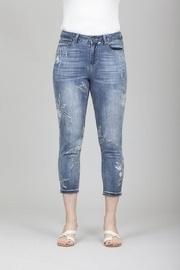  Cropped Floral Jean