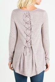  Blush Lace-up Top