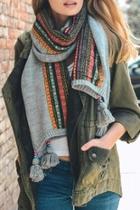  Gray Boho Scarf