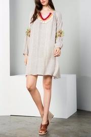  Printed Fringed Dress