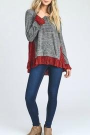  Plaid Peplum Top